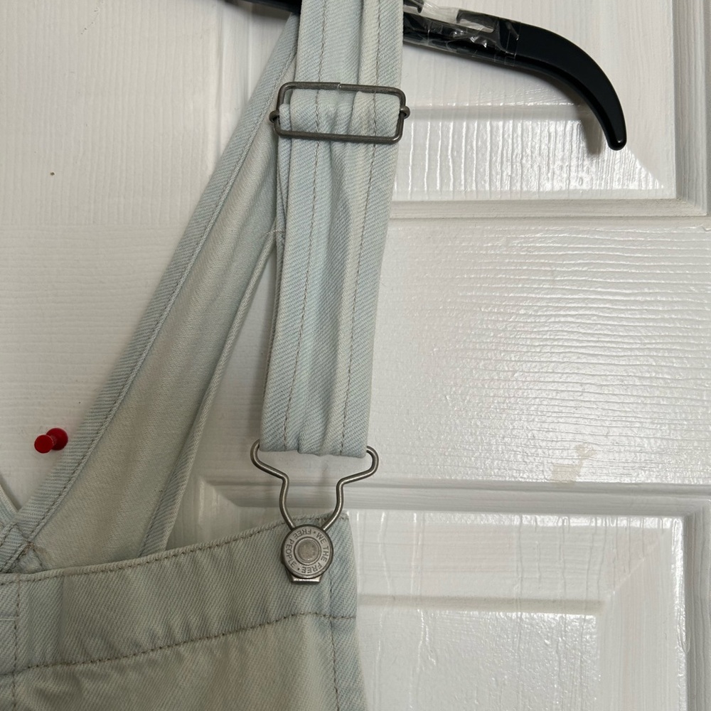 Free People We The Free Cotton Denim Overalls in Beach Bloom - Small - Picture 7 of 16